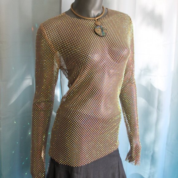 Free People Filter Finish Rhinestone Top Blush Sand Small NWT - Picture 5 of 8